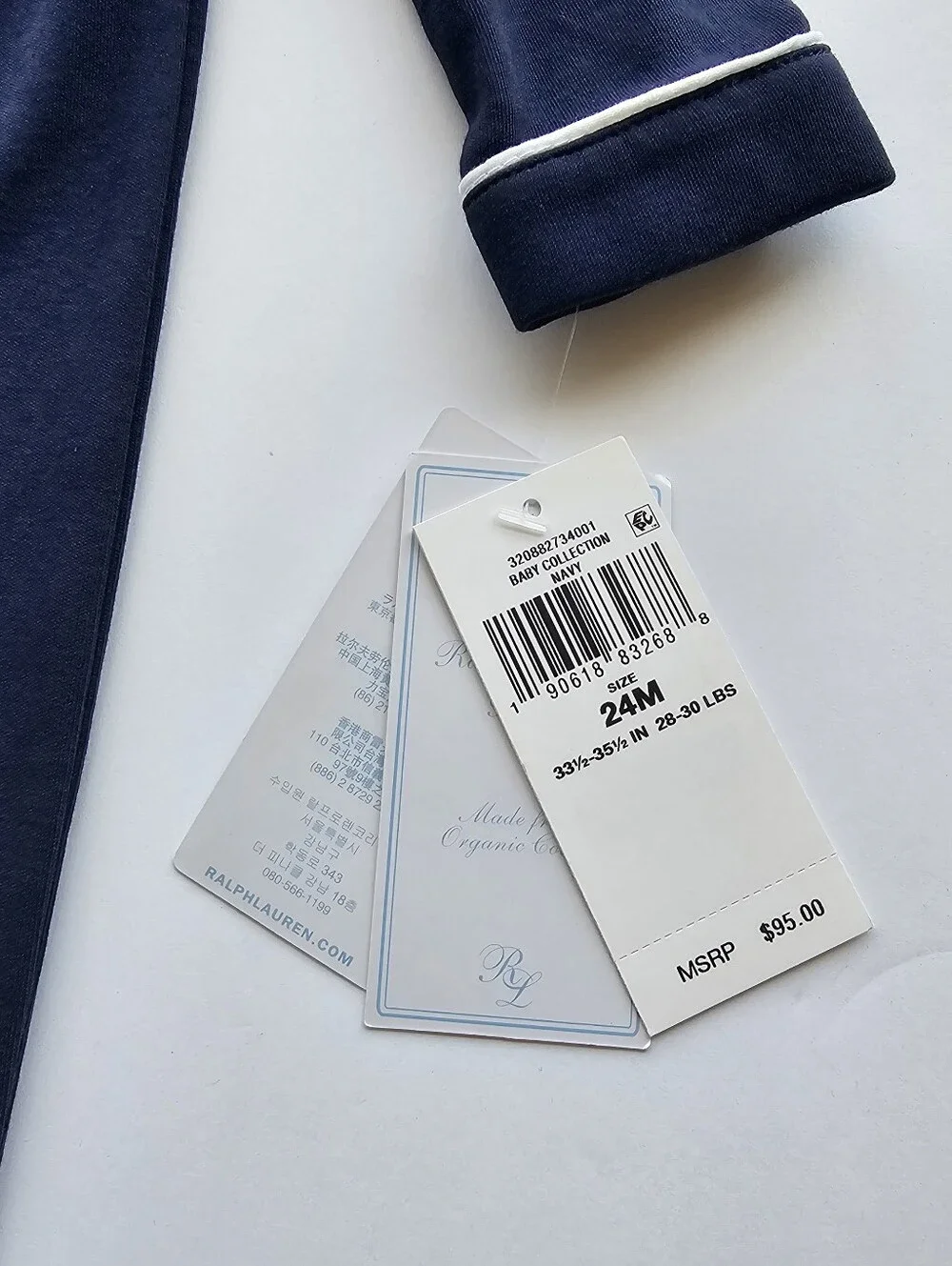 Ralph Lauren navy footie